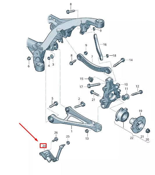 NEW VW TOUAREG 7P MK2 REAR  LEVEL SENSOR WITH POLES 7P0616571 ORIGINAL
