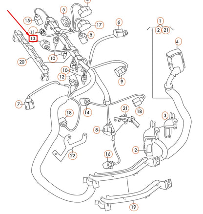 NEW AUDI A1 MK1 FLAT CONTACT HOUSING 3PIN 3D0973703 ORIGINAL