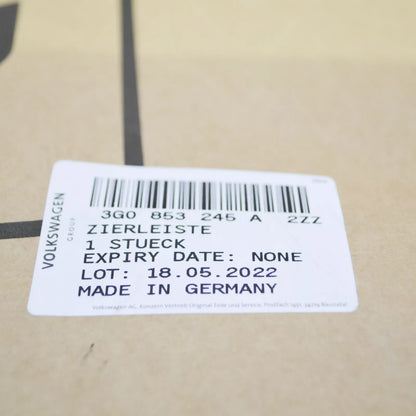 NEW VOLKSWAGEN PASSAT B8 FRONT BUMPER CENTER TRIM 3G0853245A2ZZ ORIGINAL