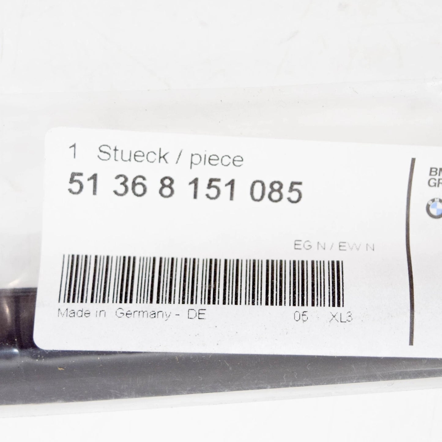 NEW BMW 3 COUPE E36 REAR LEFT SIDE WINDOW MOLDING 51368151085 8151085 ORIGINAL