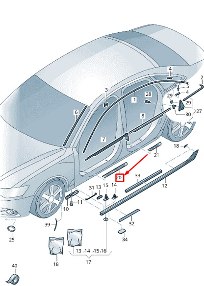new audi a6 c7 front right sill trim strip 4g0853374a 9b9 4g0853374a9b9 original
