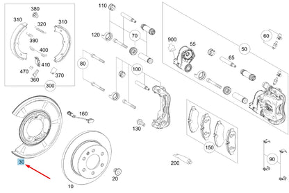 NEW MB SPRINTER W910 REAR BRAKE DISC COVER PLATE A9104232000 ORIGINAL
