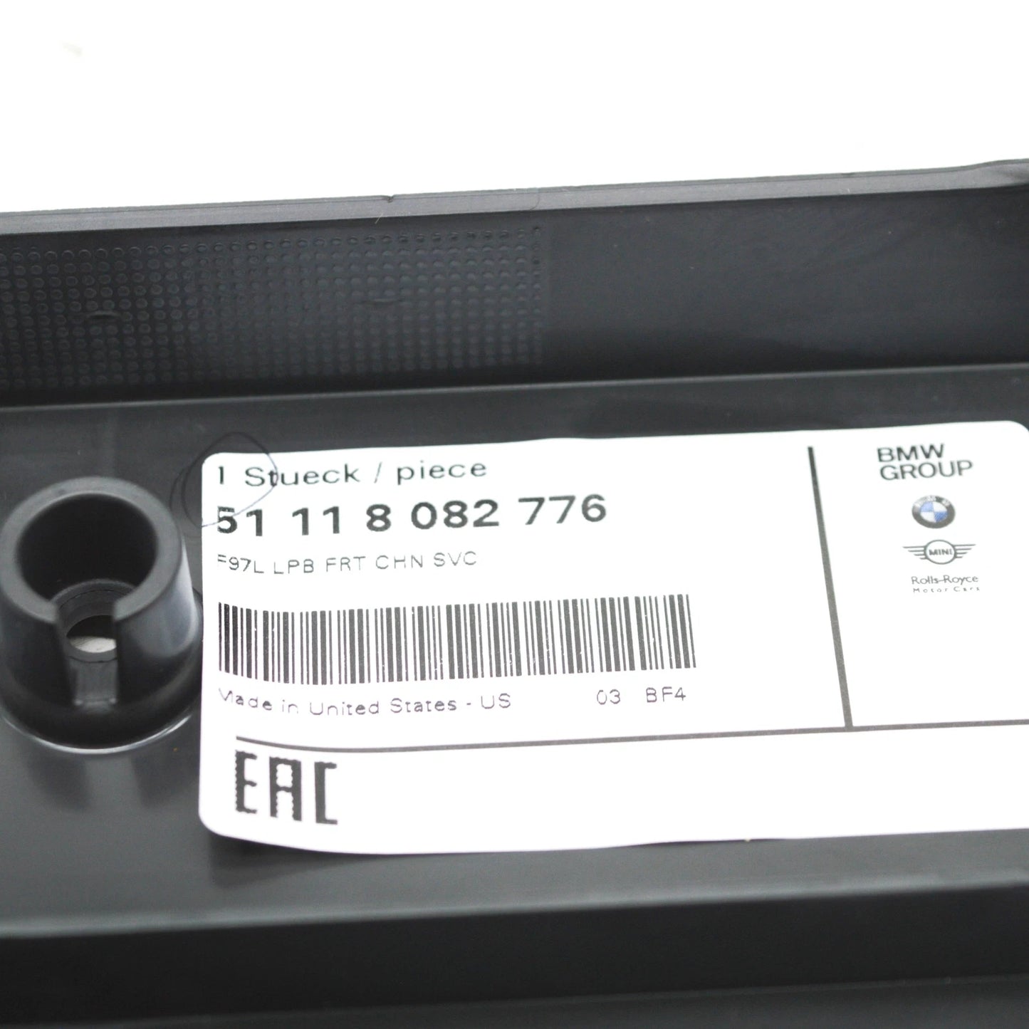 NEW BMW X3 M F97 FRONT BUMPER LICENSE NUMBER CARRIER 51118082776 ORIGINAL