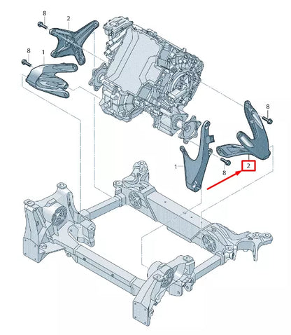 NEW AUDI E-TRON GEN REAR RIGHT ENGINE SUPPORT 4KE199606H