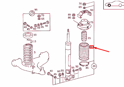 NEW MB SL R129 FRONT SHOCK ABSORBER PROTECTION BOOT A1293230192 ORIGINAL