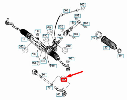 NEW MERCEDES-BENZ E W212 AMG STEERING GEAR LEFT TIE ROD A2123302503 ORIGINAL