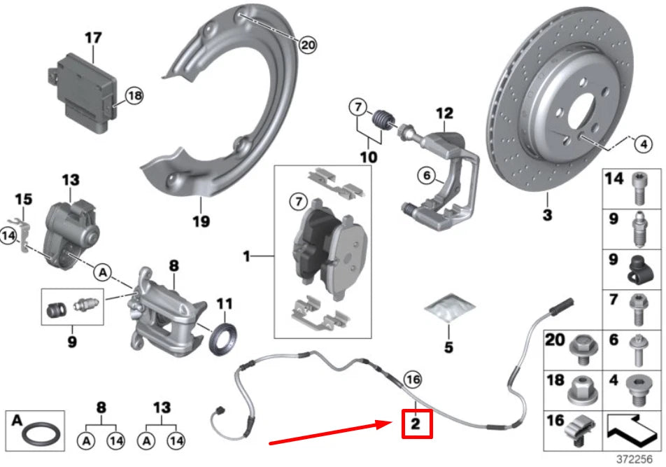 NEW BMW I8 I12 REAR BRAKE PAD SENSOR 6858645 34356858645 ORIGINAL
