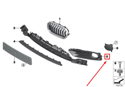 NEW BMW 1 F21 FRONT RIGHT BUMPER LOWER FOG GRILL 51117371670 7371670 ORIGINAL