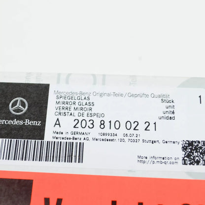 NEW MERCEDES-BENZ C-CLASS W203 RIGHT WING MIRROR GLASS A2038100221