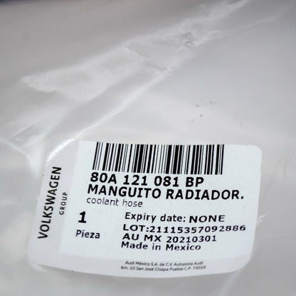 NEW AUDI Q5 SQ5 80A FRONT COOLANT HOSE W RELEASE COUPLING 80A121081BP