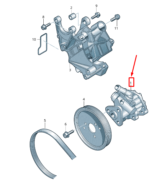 new audi a4 avant b8 power steering pump 8k0145156t original