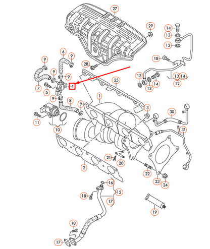 NEW VOLKSWAGEN BEETLE A5 SOLENOID VALVE 03C906283B ORIGINAL