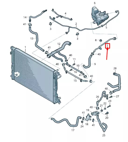 NEW AUDI A8 4N ENGINE COOLANT PIPE 4N0121399S