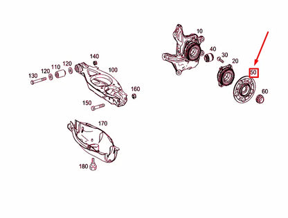 NEW MERCEDES-BENZ SLK R172 REAR WHEEL HUB FLANGE A2303570308 ORIGINAL