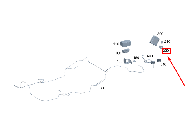 new mercedes-benz s w223 pressure tank holder a0008050514 original
