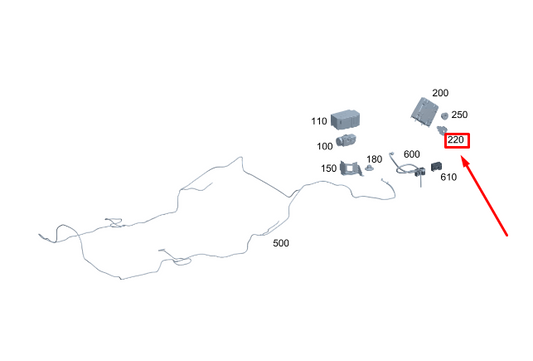 new mercedes-benz s w223 pressure tank holder a0008050514 original