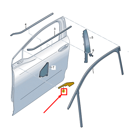 new audi q4 e-tron front left door trim cover 89a837095 original