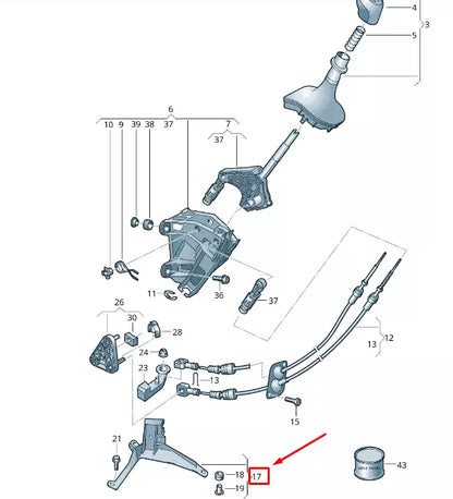 NEW VW TRANSPORTER VI T6 SELECTOR MECHANISM ABUTMENT 7H0711781F