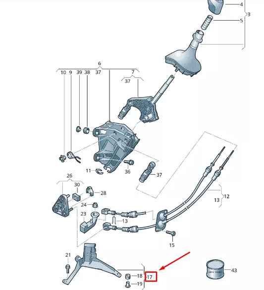NEW VW TRANSPORTER VI T6 SELECTOR MECHANISM ABUTMENT 7H0711781F