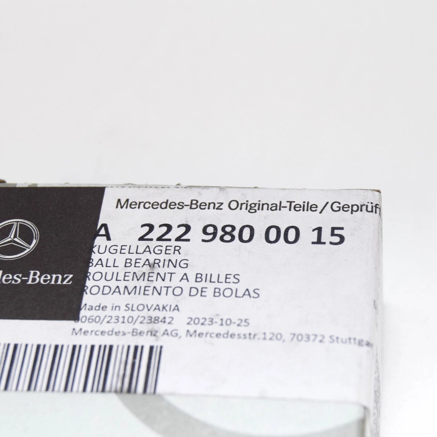 NEW MERCEDES-BENZ GLC X254 BALL BEARING A2229800015 ORIGINAL