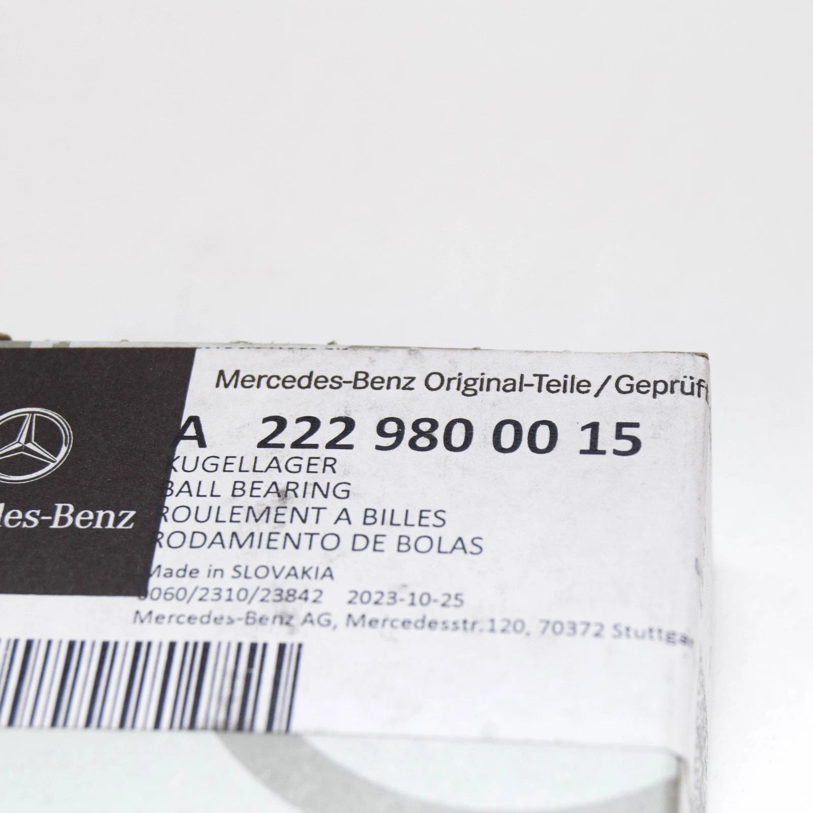 NEW MERCEDES-BENZ GLC X254 BALL BEARING A2229800015 ORIGINAL