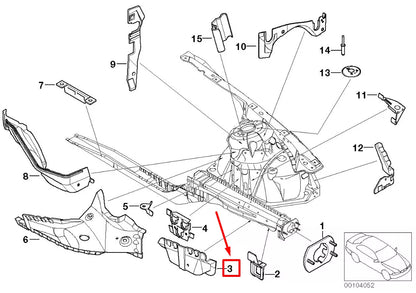 NEW BMW 3 E46 FRONT LEFT SWAY BAR SUPPORT BRACKET 41118239195 8239195 ORIGINAL