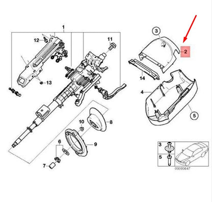 NEW BMW 3 E46 STEERING COLUMN TRIM PANEL UPPER PART 32316765803 6765803 ORIGINAL
