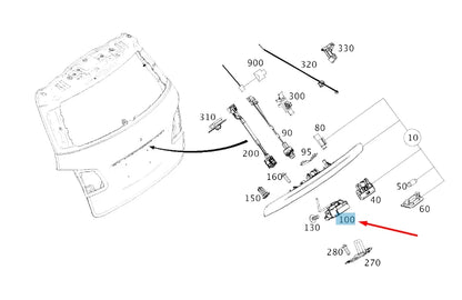 NEW MERCEDES-BENZ B W246 REAR END DOOR BOTTOM LOCK A2467401301 ORIGINAL