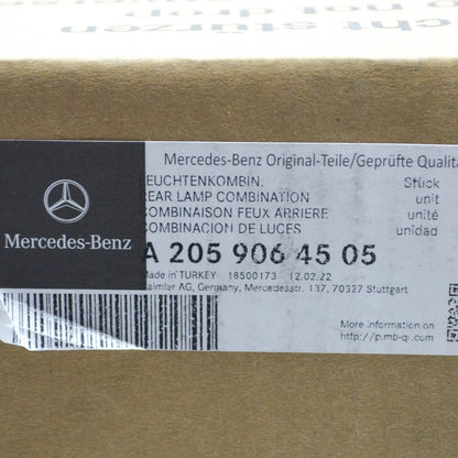 NEW MERCEDES-BENZ C S205 REAR RIGHT OUTER TAILLIGHT A2059064505 ORIGINAL