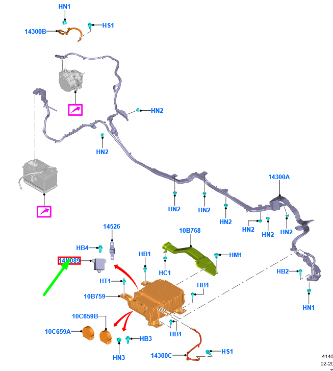 new ford kuga mk3 battery relay 2353992 kk21-14b192-aa original