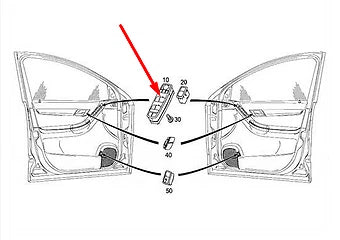 NEW MB M-CLASS W164 FRONT LEFT WINDOW CONTROL SWITCH A25183002909051