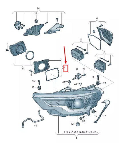 NEW AUDI A6 4A C8 RIGHT HEADLIGHT BULB COVER CAP 4K0941158B