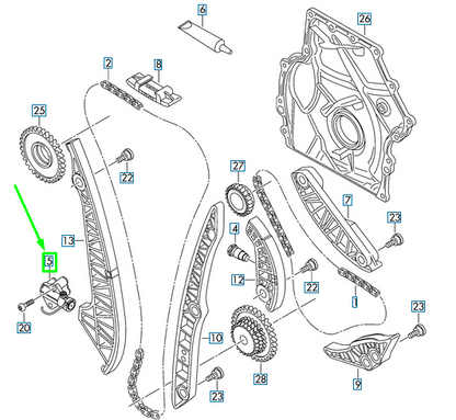 NEW VOLKSWAGEN ARTEON 3H7 TIMING CHAIN TENSIONER 06K109467AG ORIGINAL