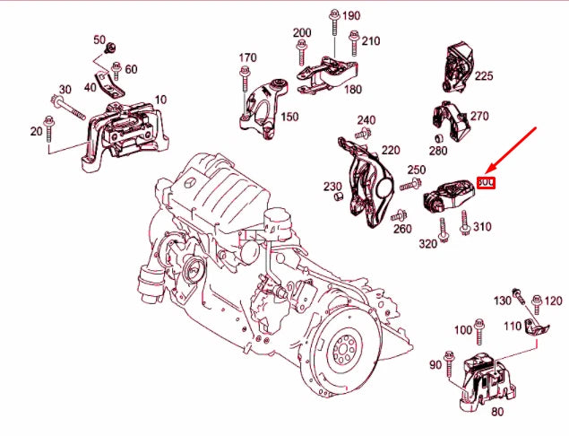 NEW MERCEDES-BENZ CLA C117 ENGINE REAR PENDULAR SUPPORT A2462401209