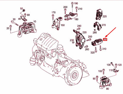 NEW MERCEDES-BENZ CLA C117 ENGINE REAR PENDULAR SUPPORT A2462401209