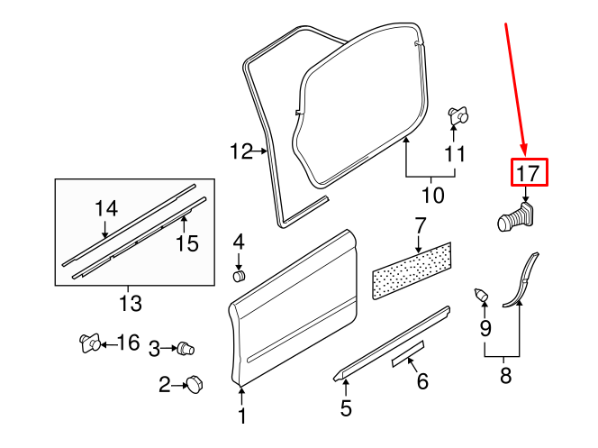 new audi a4 avant b7 rear door jamb switch 8e0959845b original