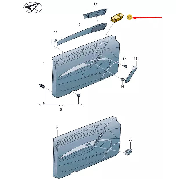 NEW VW GOLF MK7 FRONT RIGHT DOOR WINDOW SWITCH TRIM RHD 5G2867255B81U ORIGINAL