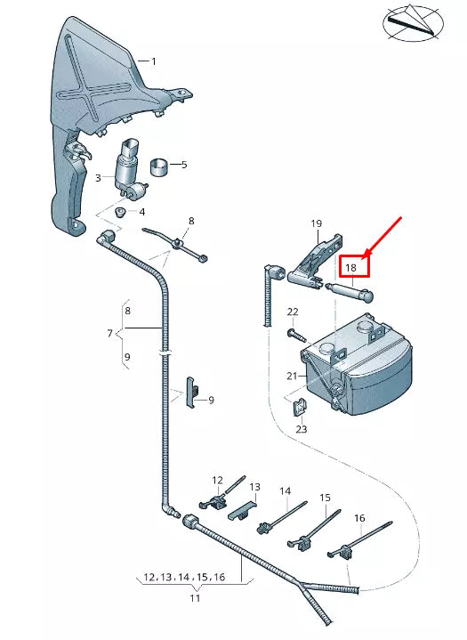 NEW AUDI A8 4N DISTANCE CONTROL RADAR WATER JET 4N0955185B