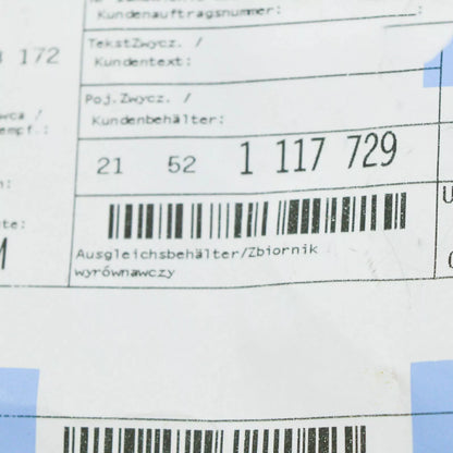 NEW BMW 5 E34 INPUT CYLINDER CLUTCH EXPANSION TANK 21521117729 1117729 ORIGINAL