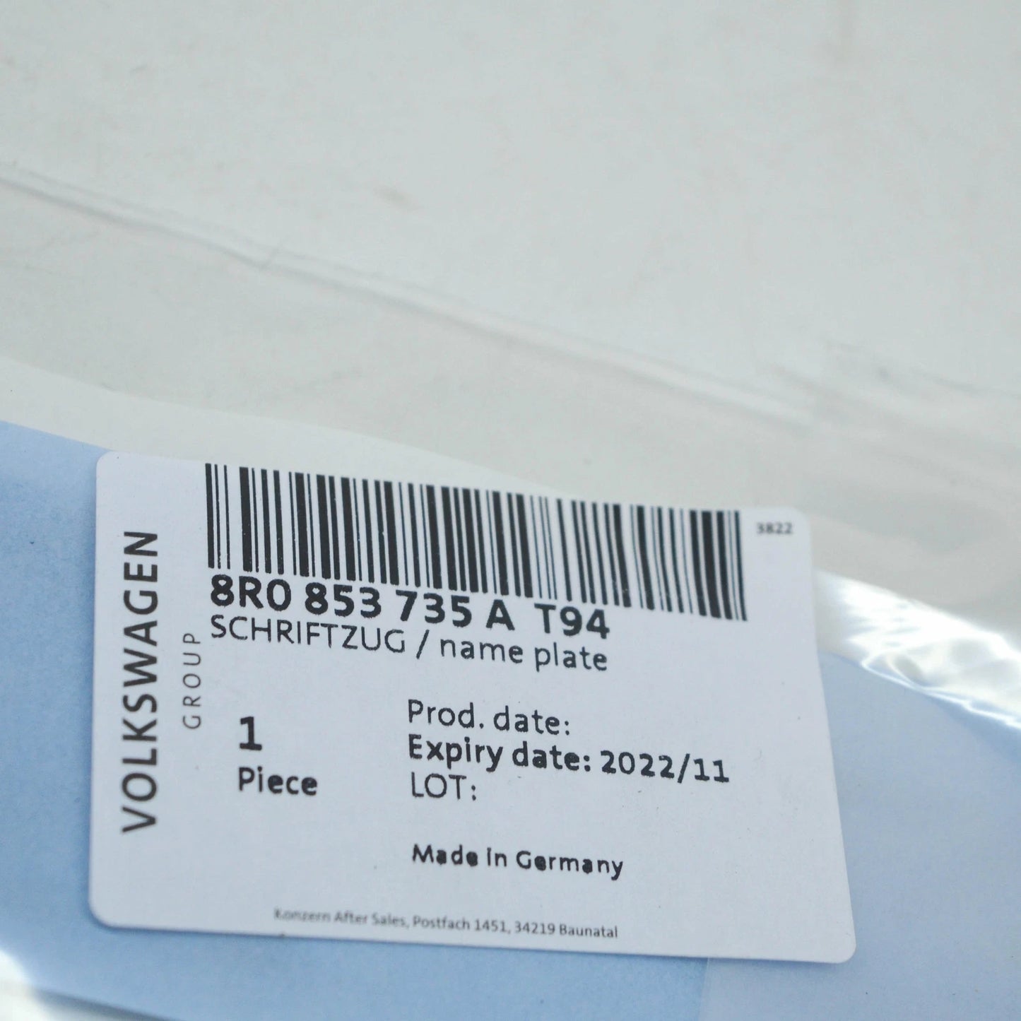 NEW AUDI SQ5 FY 80A REAR TAILGATE BOOTLID BADGE LOGO 8R0853735AT94