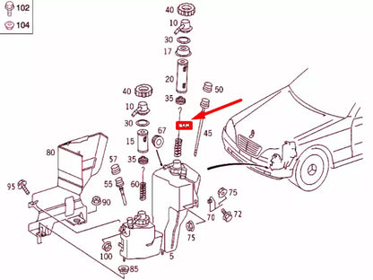 NEW MERCEDES-BENZ S W220 OIL DIPSTICK SPRING A2209930401 ORIGINAL