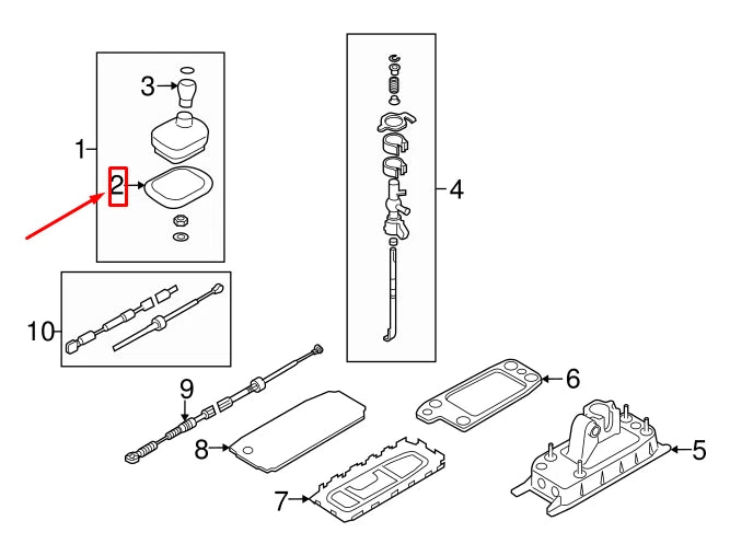 NEW AUDI TT ROADSTER 8J SHIFTER BOOT RETAINING RING 8J0863279A3Q7 ORIGINAL