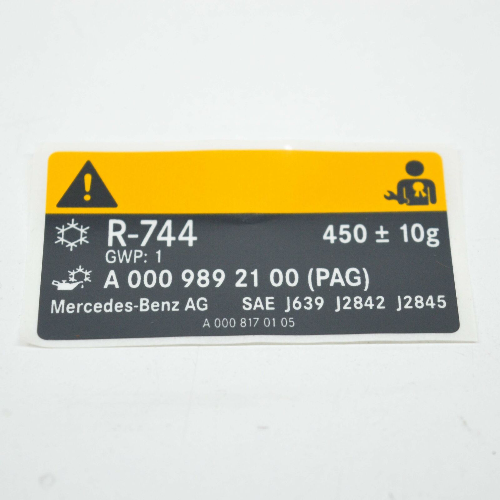 NEW MERCEDES-BENZ S W222 INFORMATION LABEL A0008170105 ORIGINAL