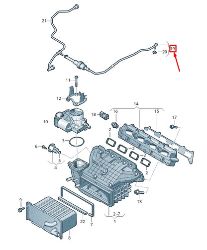 NEW AUDI A3 SPORTBACK 8P CONNECTING HOSE 03C133514AQ ORIGINAL