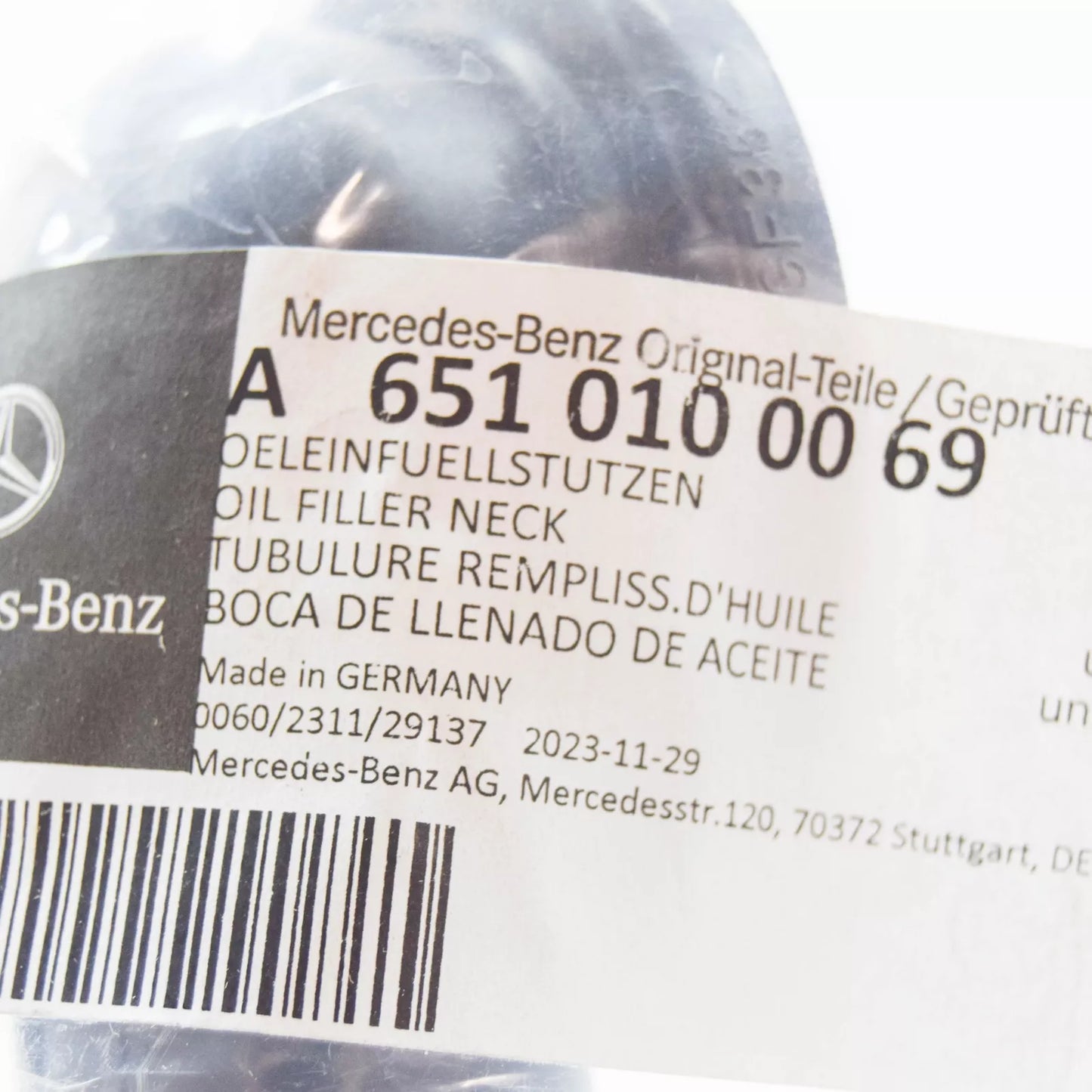 NEW MERCEDES-BENZ VITO W639 OIL FILLER NECK PIPE A6510100069 ORIGINAL