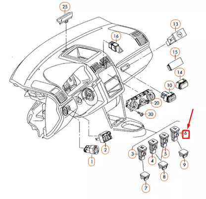 NEW VW EOS DRIVE-OFF ASSISTANCE PUSH BUTTON 1K0927227AREH