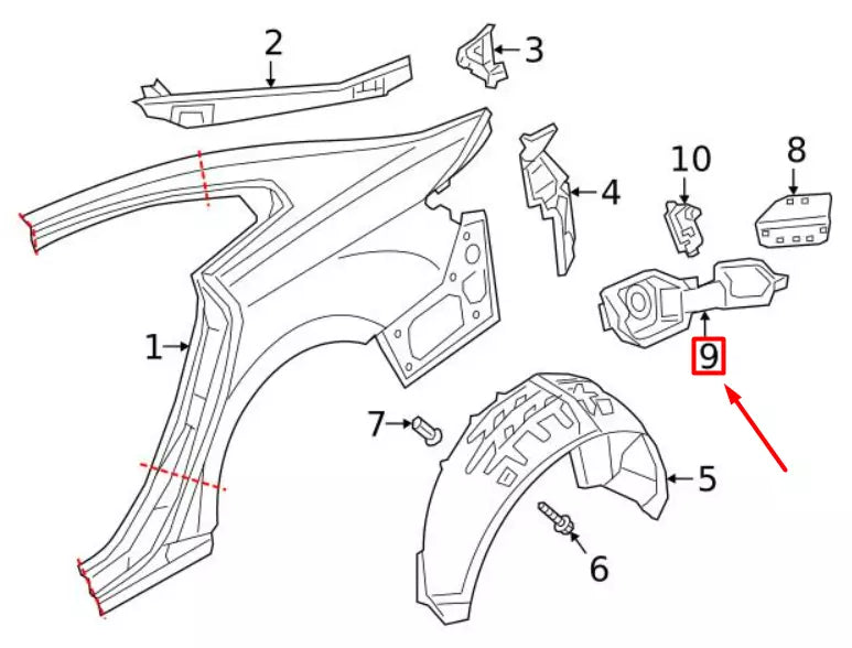 NEW VOLKSWAGEN ARTEON 3H7 FUEL POCKET RETAINER 3G8809857F