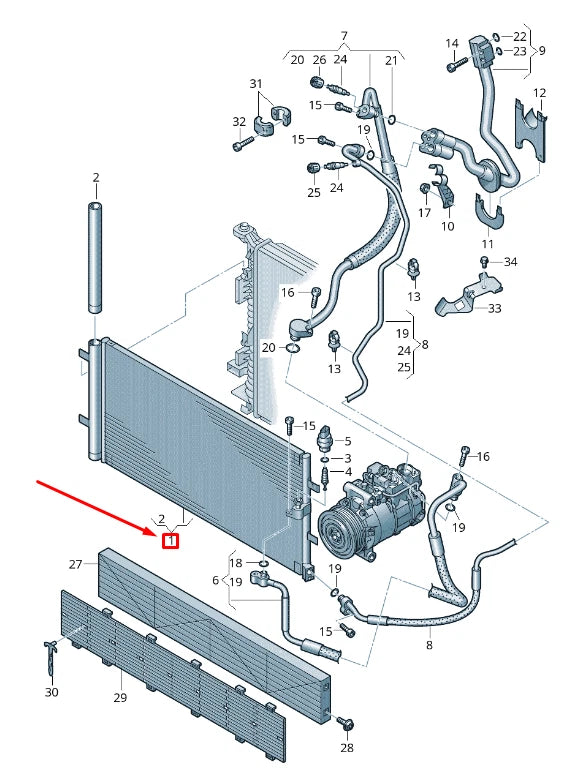 NEW AUDI A6 AVANT C7 A/C CONDENSER 4G0260403B ORIGINAL