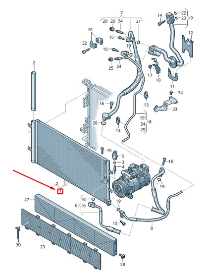 NEW AUDI A6 AVANT C7 A/C CONDENSER 4G0260403B ORIGINAL