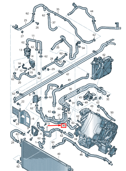 NEW AUDI E-TRON GEN ENGINE COOLANT HOSE 4KE145569BE ORIGINAL